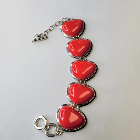 Red Toggle Bracelet - Picture 2 of 11